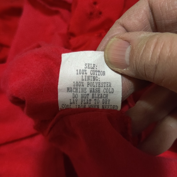 🗺️ Believe Petite Size 10P Pioneer Dress Sundress, Eyelet Fabric, Lined Vintage - Picture 8 of 13